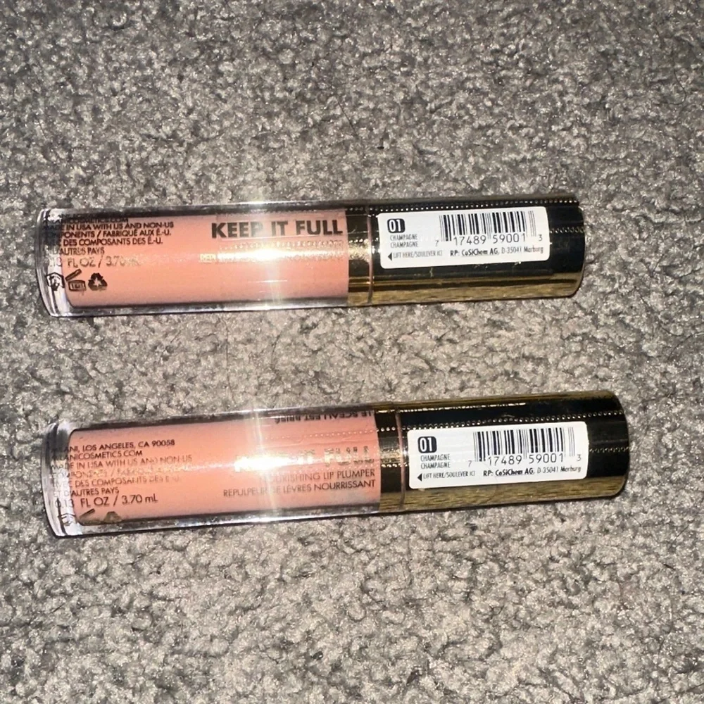 Milani Nude Peach Liquid Lip Gloss Duo - champagne